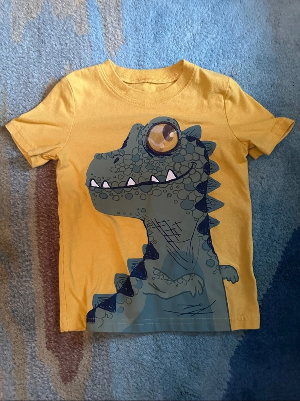 Carter's Yellow Tee with Dino Graphic